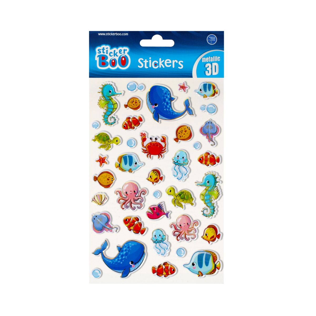 Naklejka (nalepka) Stickerboo S-Boo Metalic 3d Rybki (493714)