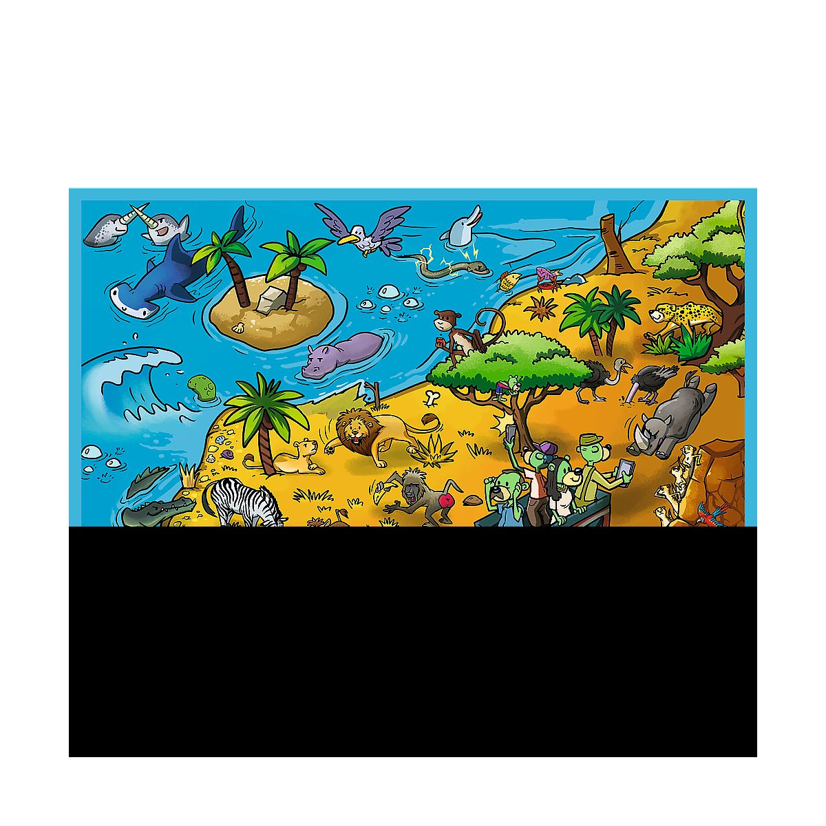 Puzzle Trefliki W krainie zwierząt 2x70 el. Trefl (34445)