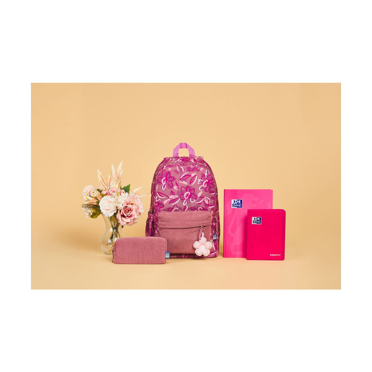 Plecak Oxford Bloom ciemnoróżowy (400196448)