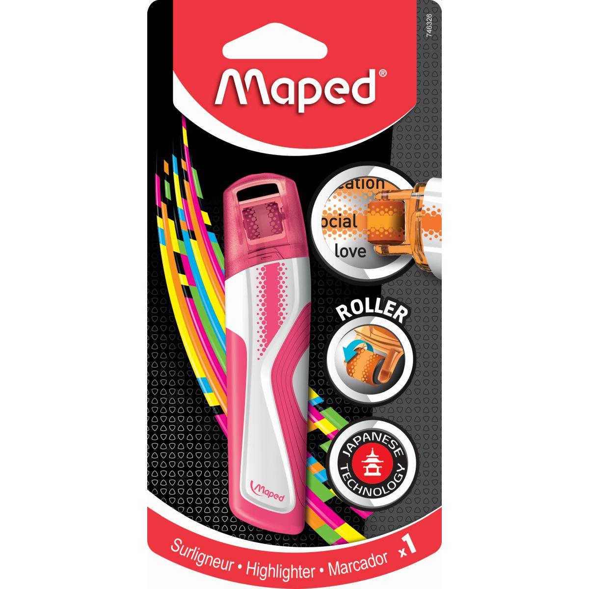 Zakreślacz Maped PEPS fluo różowy (746326)