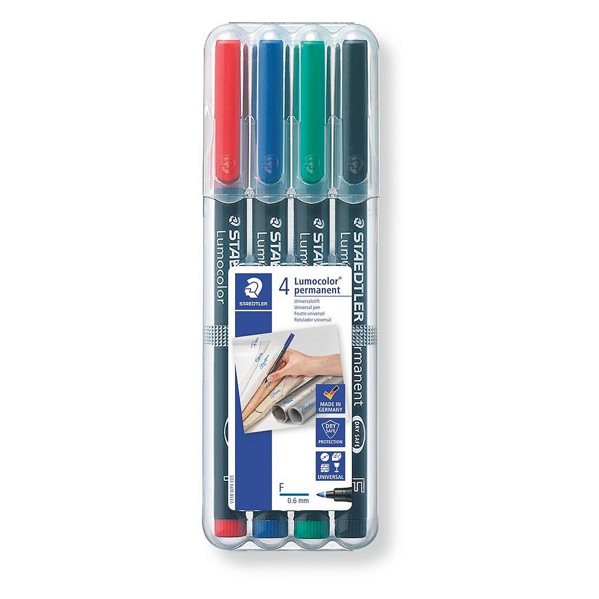 Foliopis Staedtler Lumocolor 318 0,6 mm 4 kolory w etui