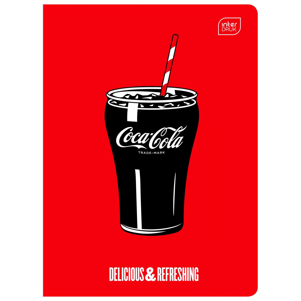 Zeszyt COCA COLA MAT+UV A5 32k. 70g krata Interdruk