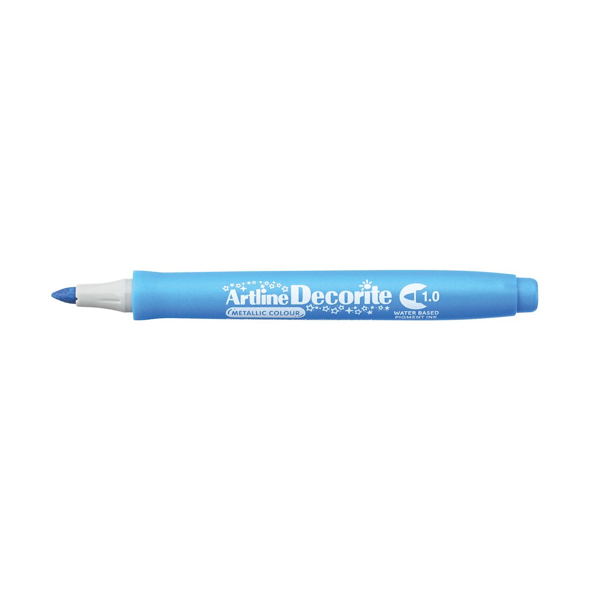 Marker permanentny Artline metaliczny decorite niebieski 1,0mm pędzelek końcówka (AR-033 1 8)
