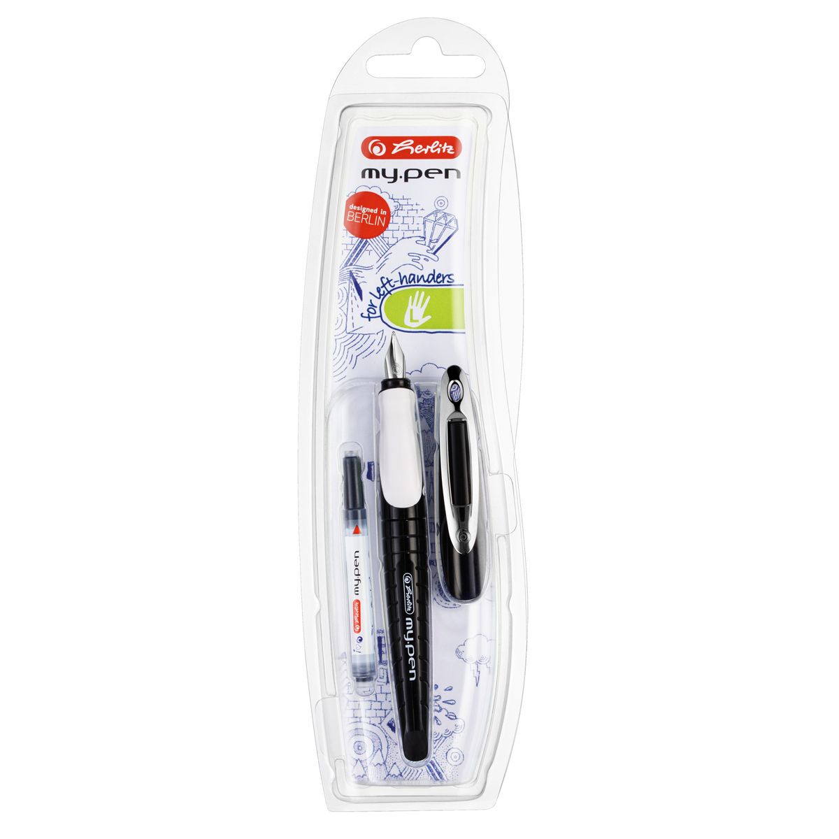 Pióro wieczne Herlitz My Pen 10999803 black/white (300002940)