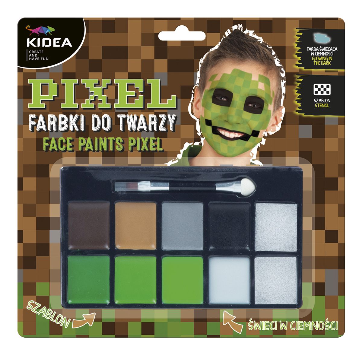 Farby do twarzy Kidea Pixel (FDTZPKA)