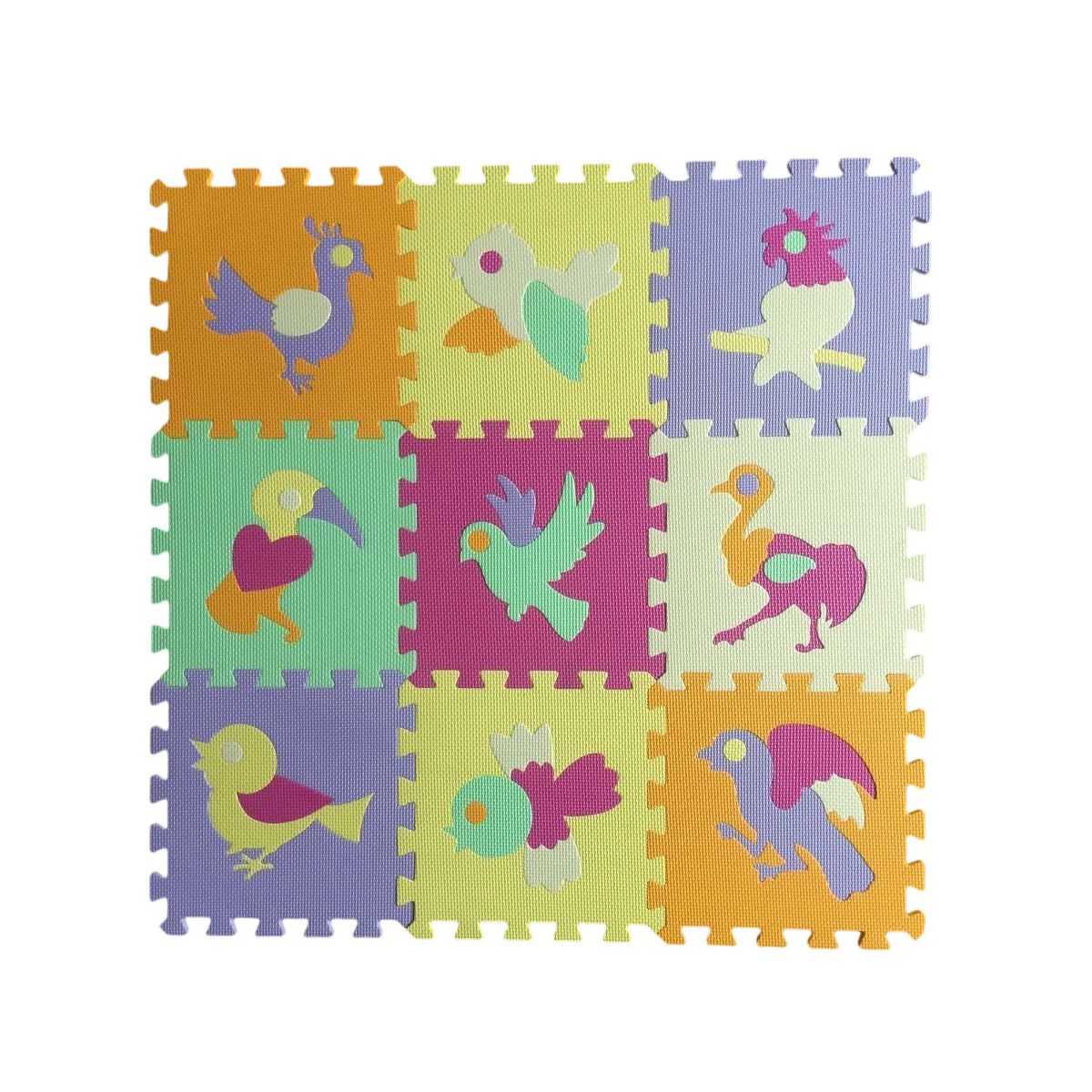 Mata dla malucha Lean Puzzle Mata piankowa ptaki 9 elementów (23027)