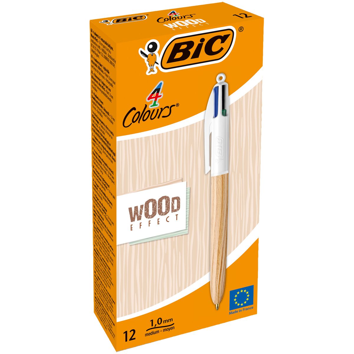 Długopis Bic 4 Colour St 4C Wood Natural mix 1,0mm (508964)