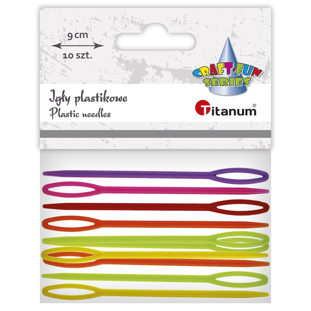 Igły Titanum Craft-Fun Series igły plastikowe 10szt/9cm plastik 10 sztuk