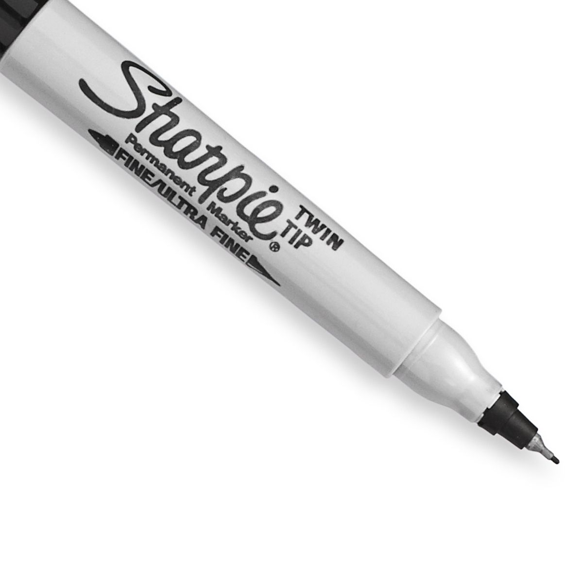 Marker permanentny Sharpie TWIN TIP, czarny okrągła końcówka (S0811100)