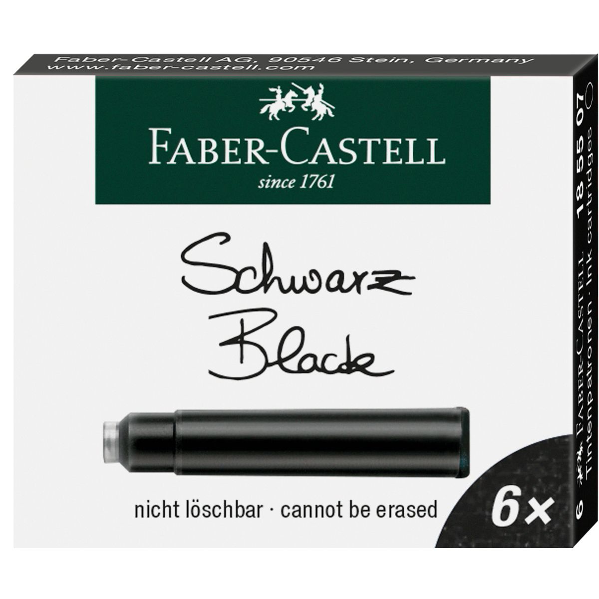 Naboje krótkie Faber Castell czarny (fc185507)