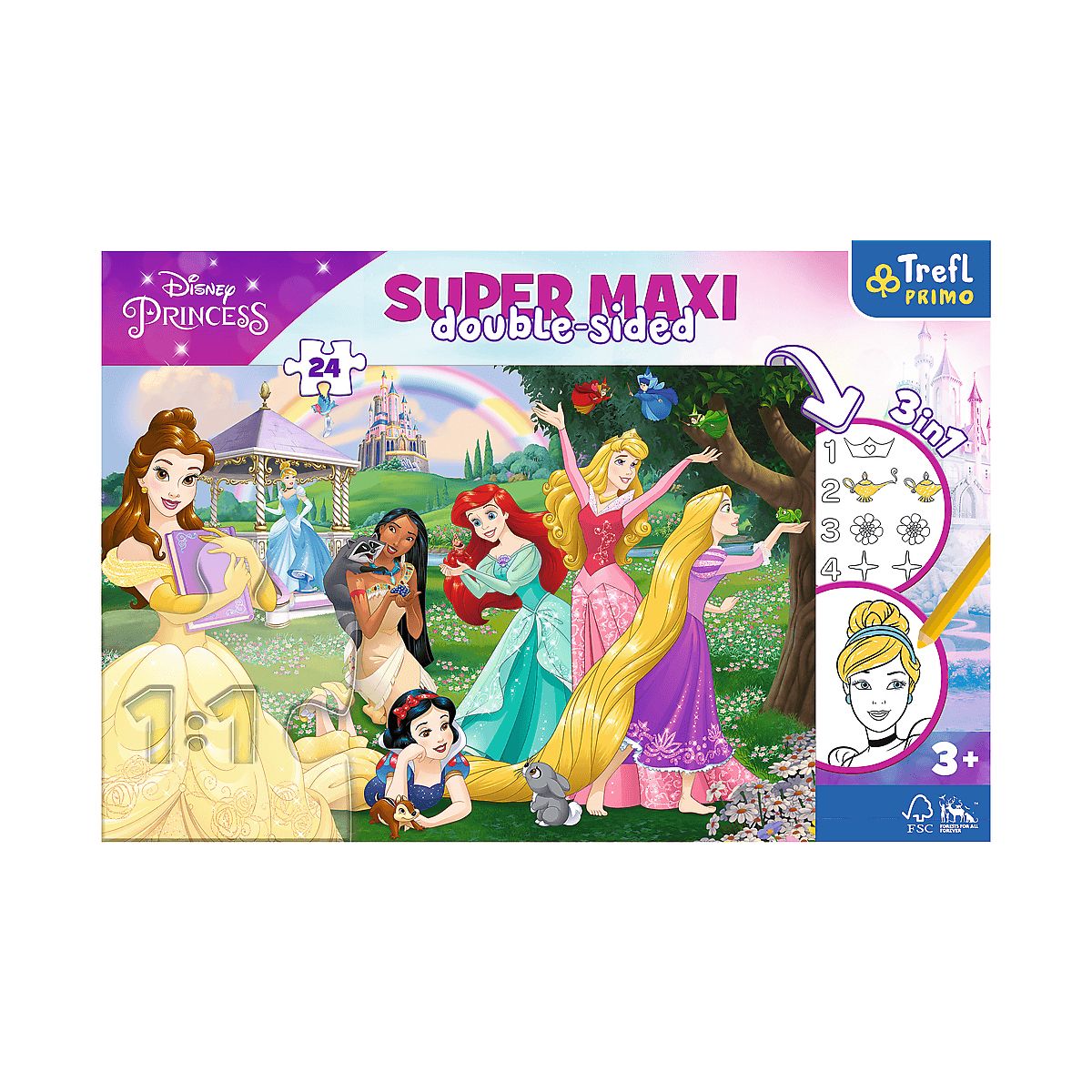 Puzzle Trefl Disney Princess Super maxi Wesołe Księżniczki 24 el. (41008)