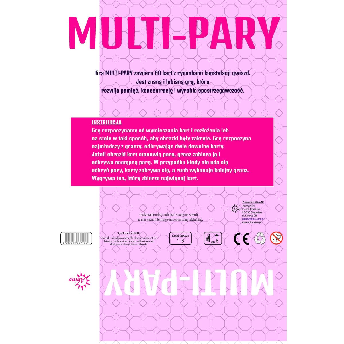 Gra edukacyjna multi-party konstelacje gwiazd Abino