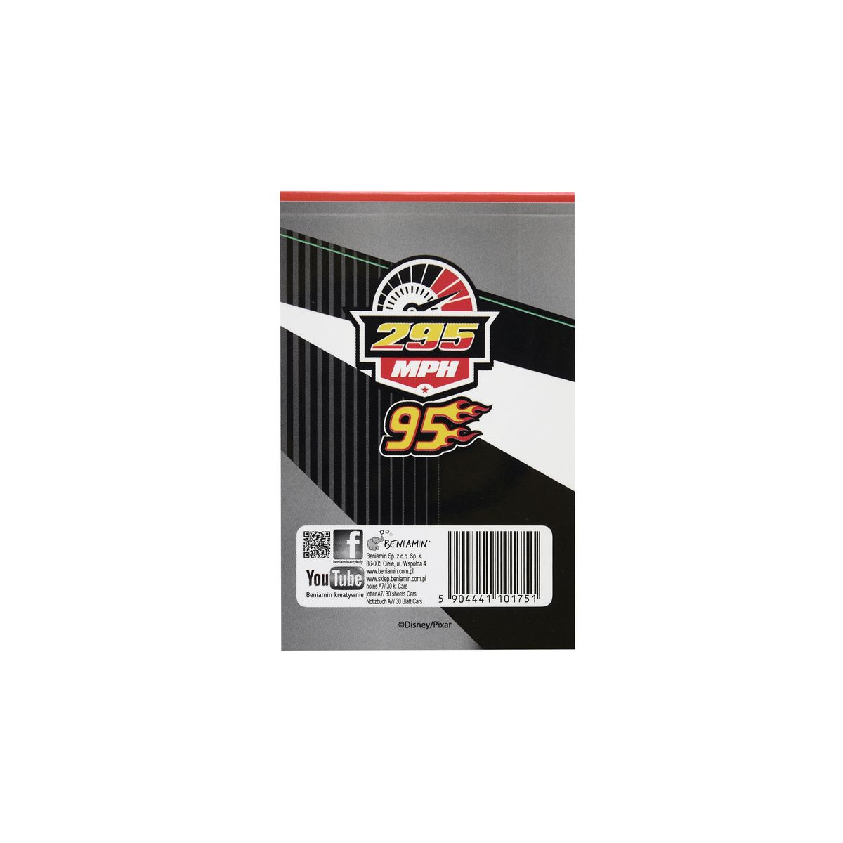 Notes (notatnik) Cars A7 30k. poddruk Beniamin (1751)