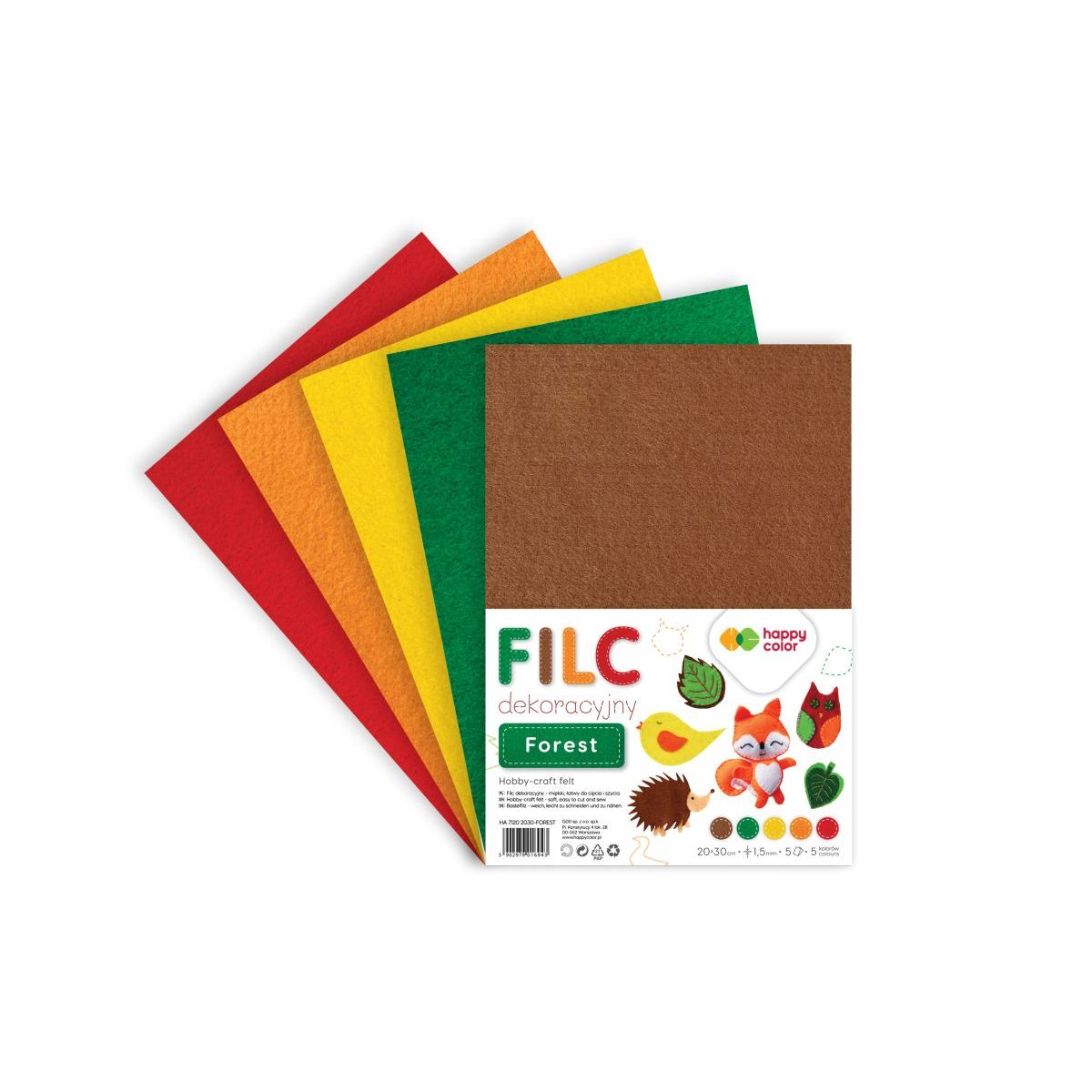 Filc Happy Color kolor: mix 5 ark. (HA 7120 2030-FOREST)