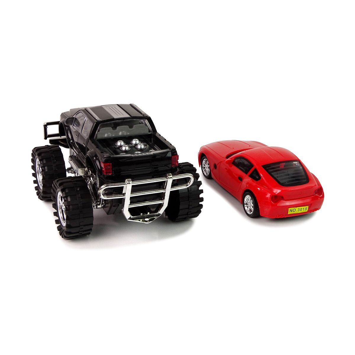 Samochód Lean Zestaw Pojazdów Czarny Monster Truck Białe Laweta 58 cm (9269)