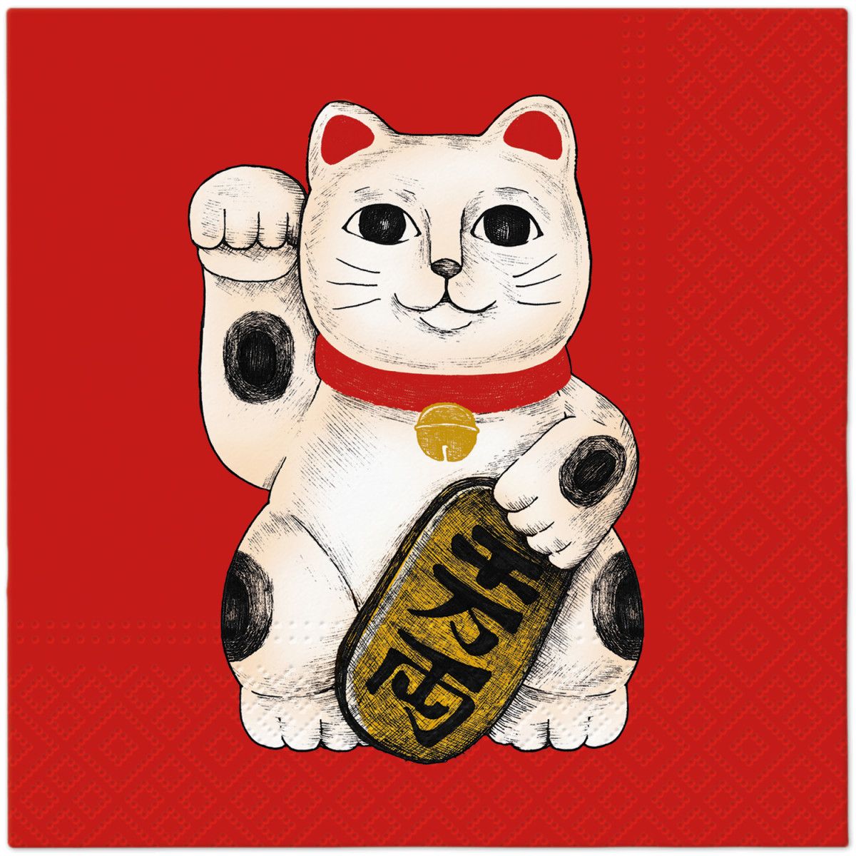 Serwetki Paw Lunch Maneki Neko mix nadruk bibuła [mm:] 330x330 (SDL147100)