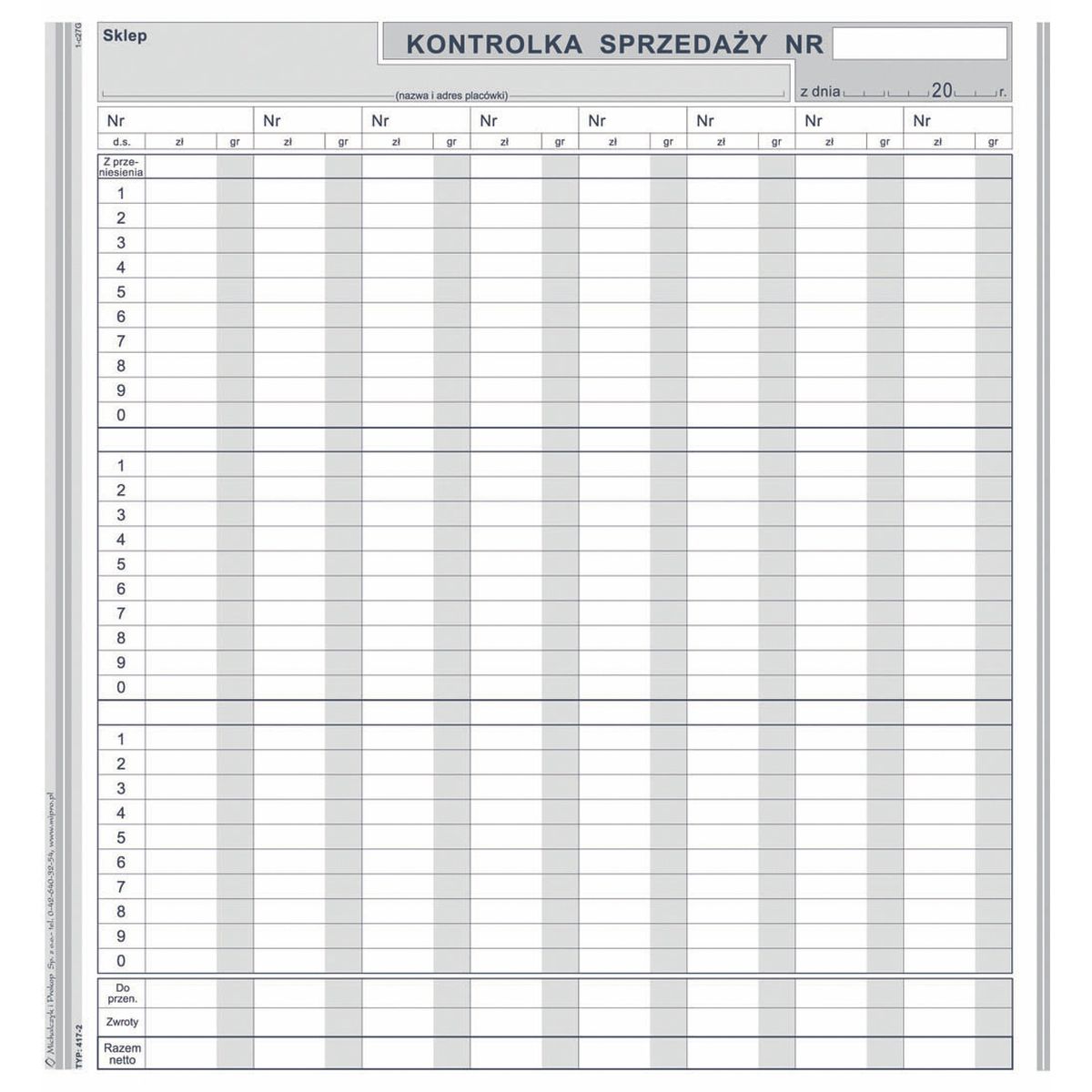 Druk offsetowy Michalczyk i Prokop O pap. 2/3 A4 40k. (417-2)