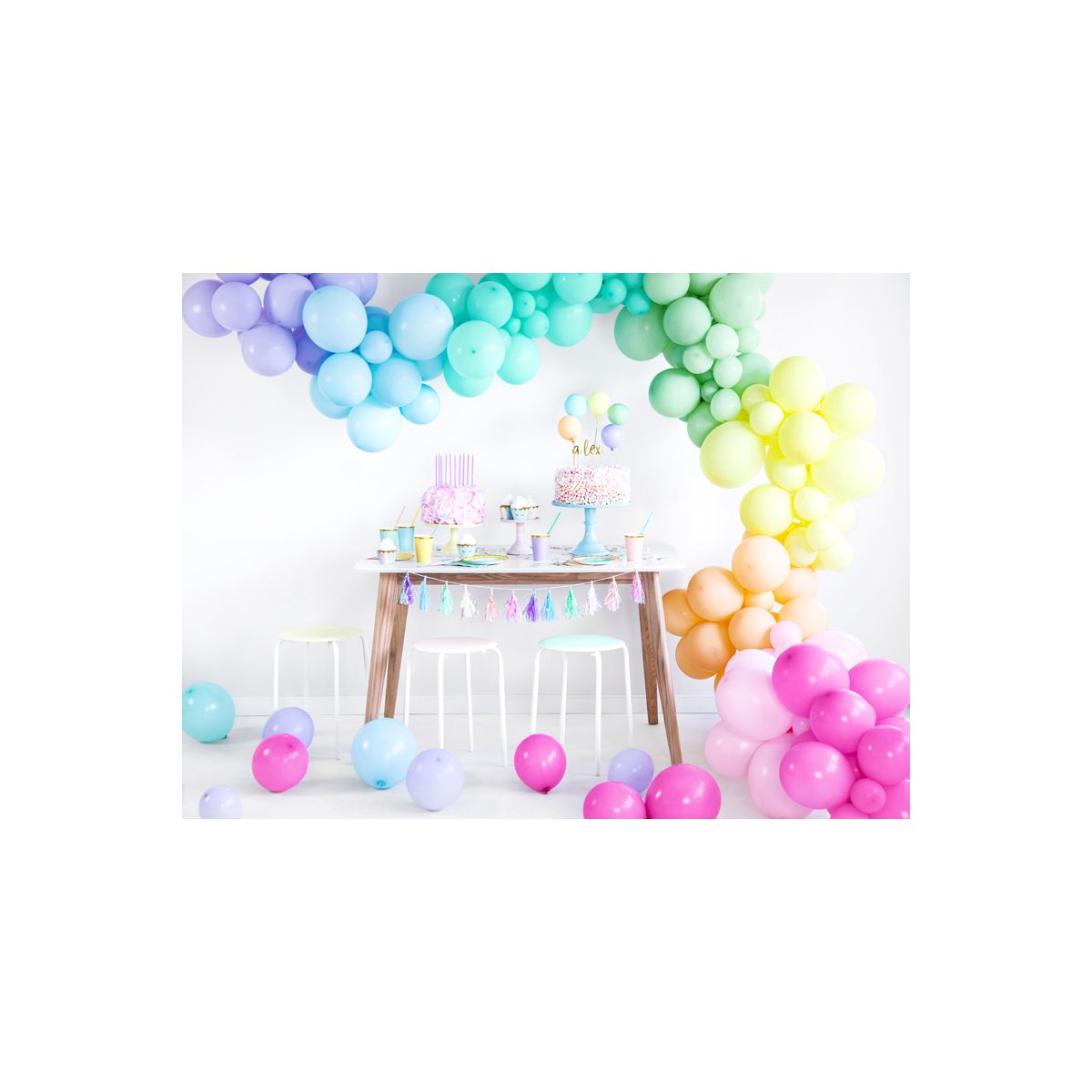 Balon gumowy Partydeco Pastel Soft Pink (1 op. / 100 szt.) różowy 230mm (10P-454)