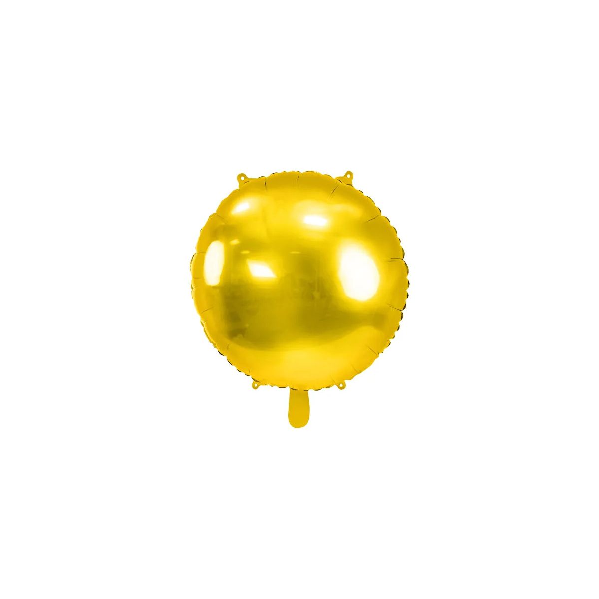 Balon foliowy Partydeco okrągły Pastylka złota 18cal (FB176-019)