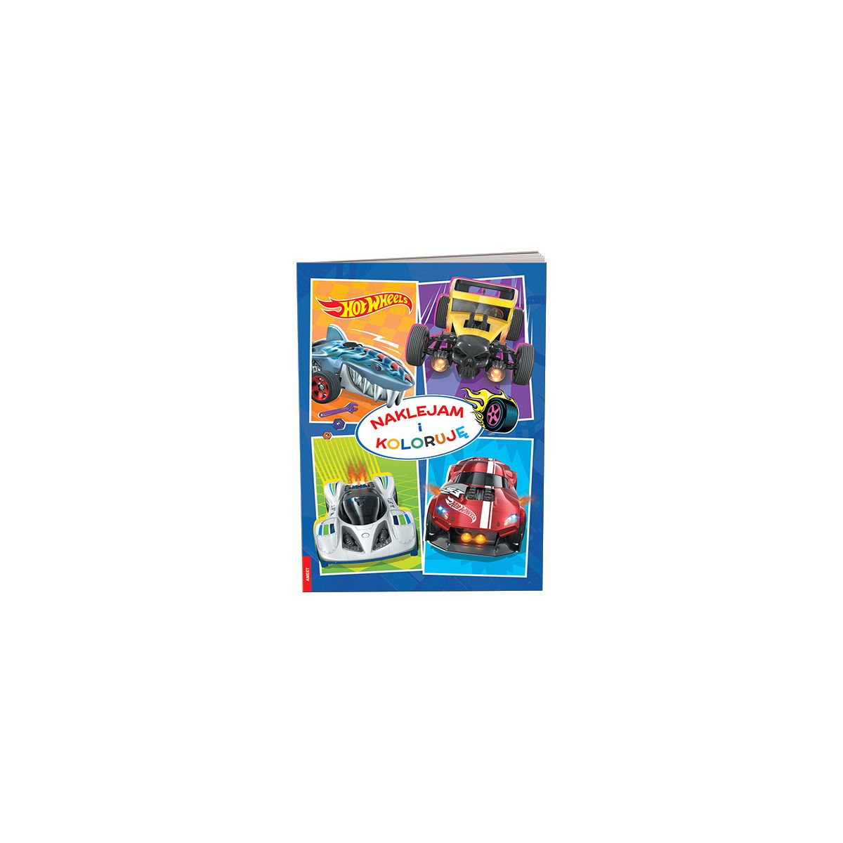Książka dla dzieci Ameet Hot Wheels™. Naklejam i Koloruję (NAK 1601)