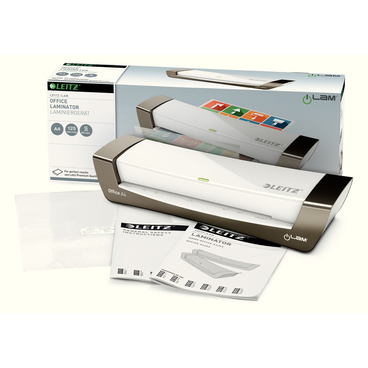 Laminator Leitz iLAM Home Office A4 srebrny (72510084)