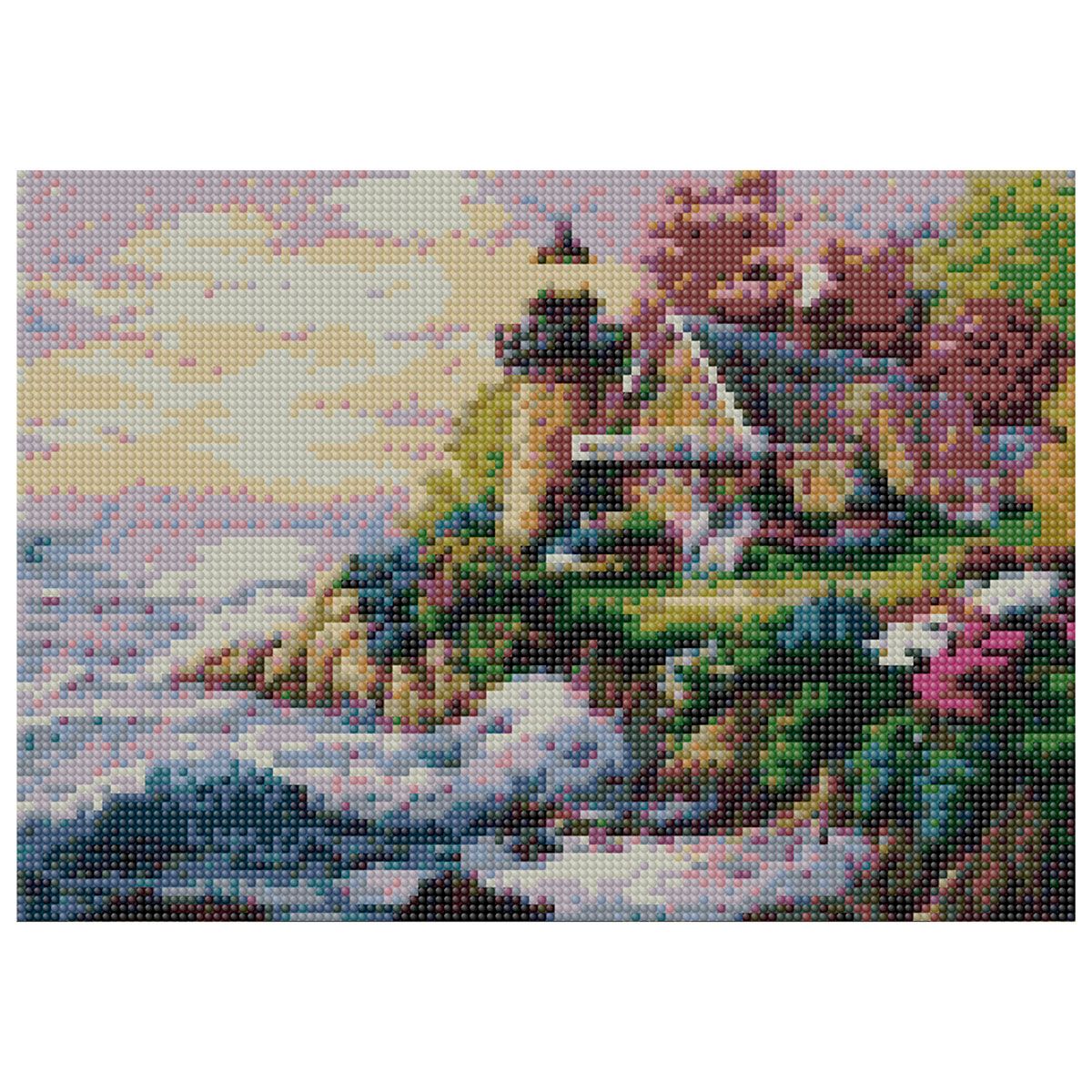 Zestaw kreatywny Titanum Craft-fun Diamentowa mozaika 30x40cm Latarnia morska (TMS24909)