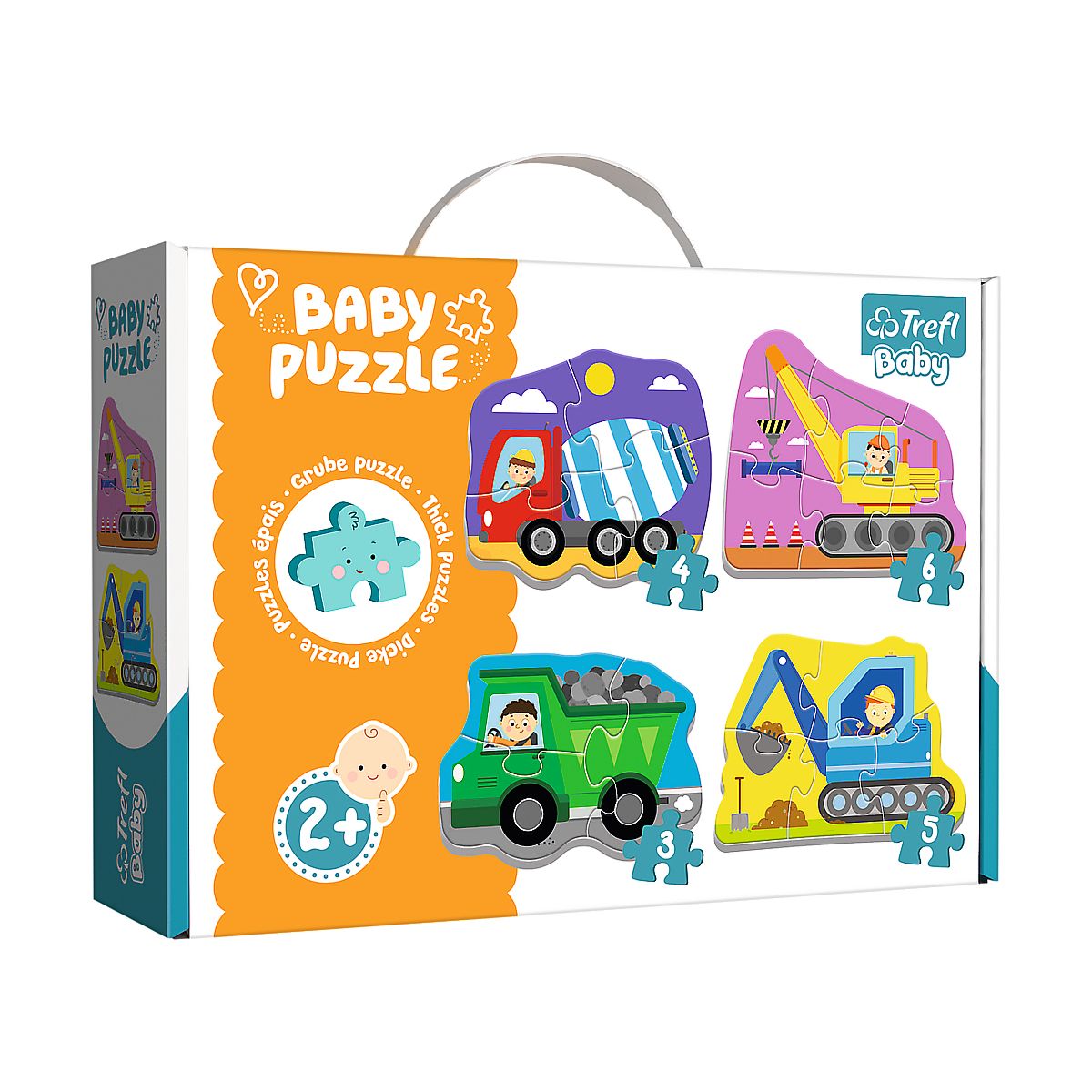 Puzzle Trefl puzzle baby classic pojazdy na budowie 3, 4, 5, 6 el. (36072)