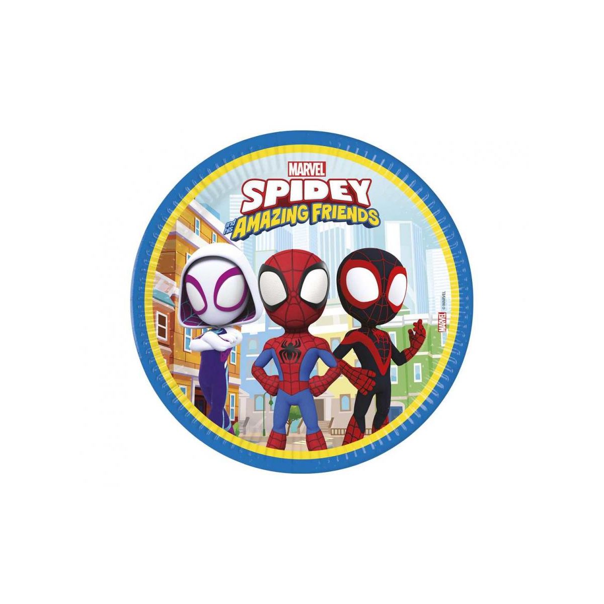 Talerz jednorazowy Godan Spidey papier śr. 230mm 8 szt (94876)