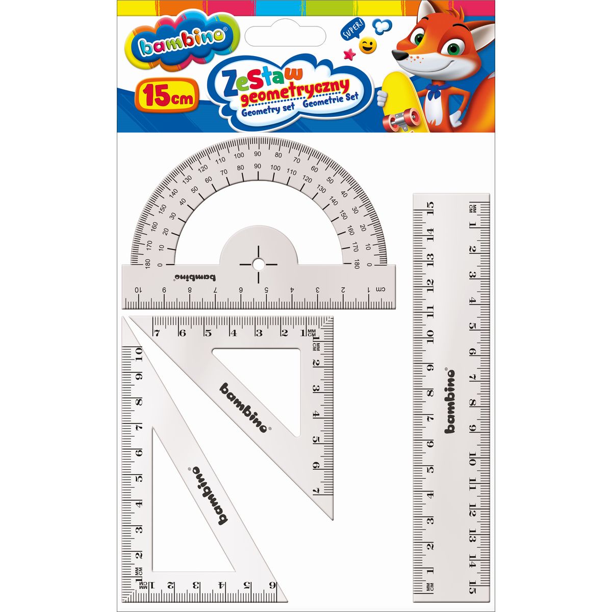 Komplet geometryczny 4 elemety, 15cm 4 el. Bambino