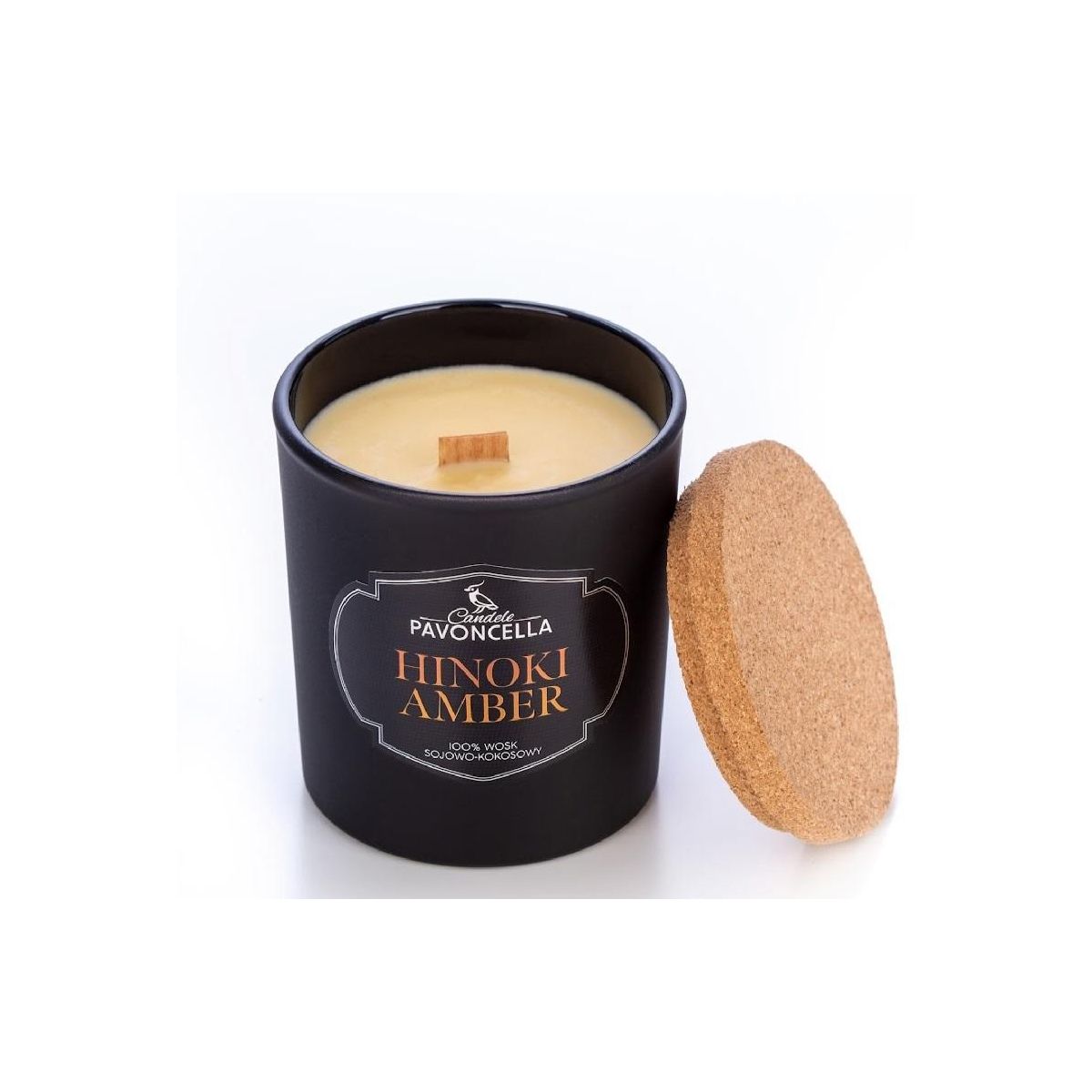 Świeczka ozdobna Pavoncella Classico Hinoki Amber czarna 135 g (5905711530097)