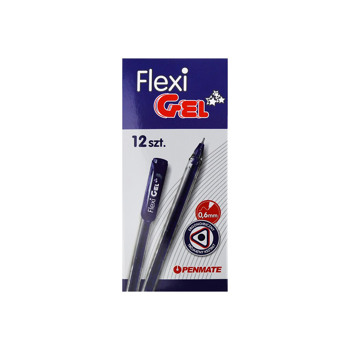 Długopis Penmate FLEXI GEL żelowy niebieski czerwony 0,6mm (TT8500)