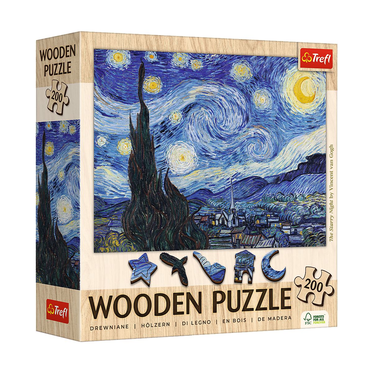 Puzzle Trefl Drewniane Gwiaździsta Noc - Vincent van Gogh (20248)