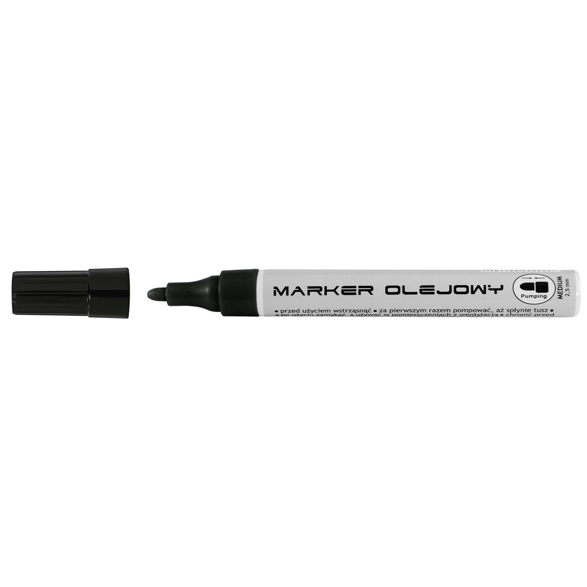 Marker olejowy Toma 420 czarny 0,4-0,7mm okrągła końcówka (TO-420)
