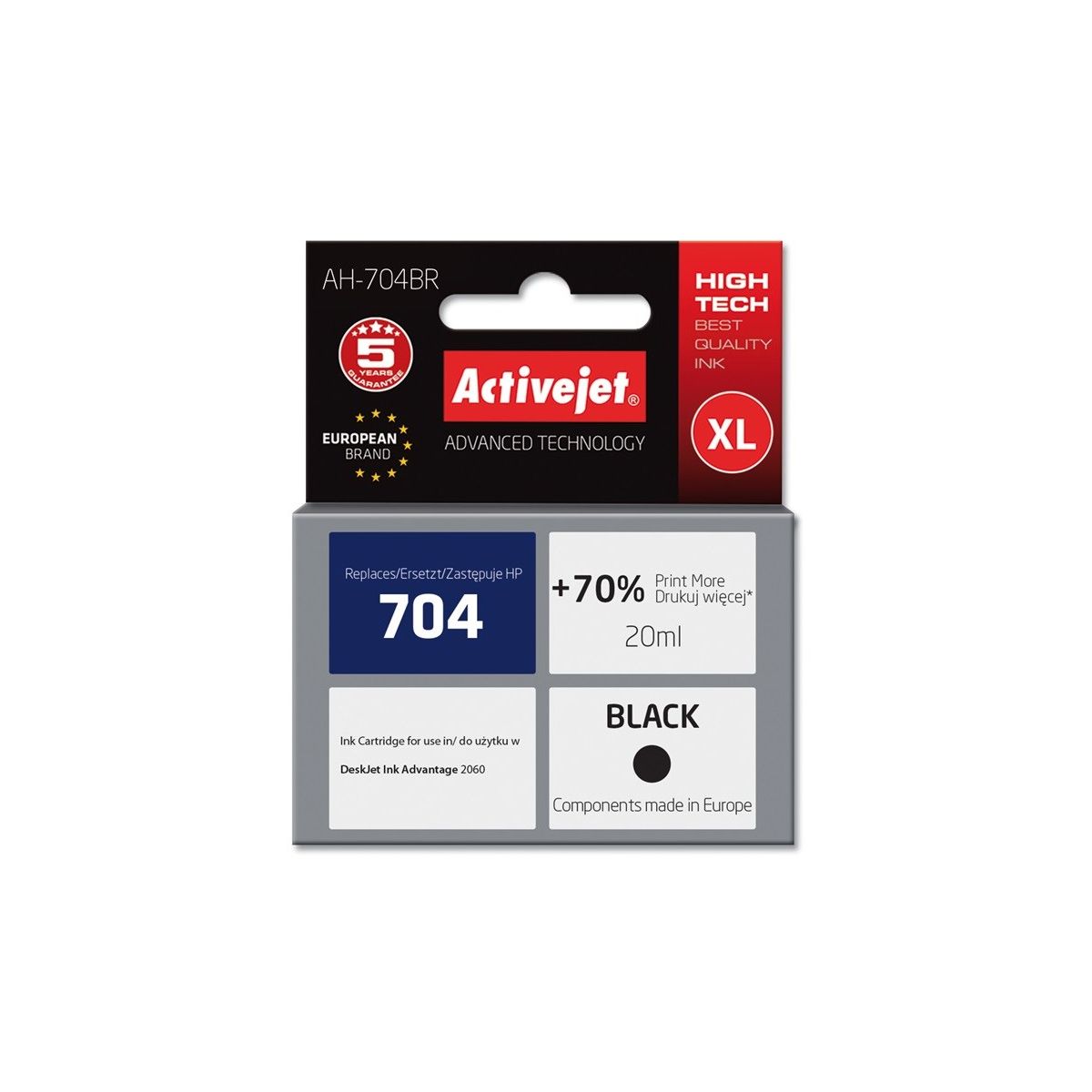 Tusz (cartridge) alternatywny Activejet HP 704 CN693 czarny 20ml (EXPACJAHP0146)