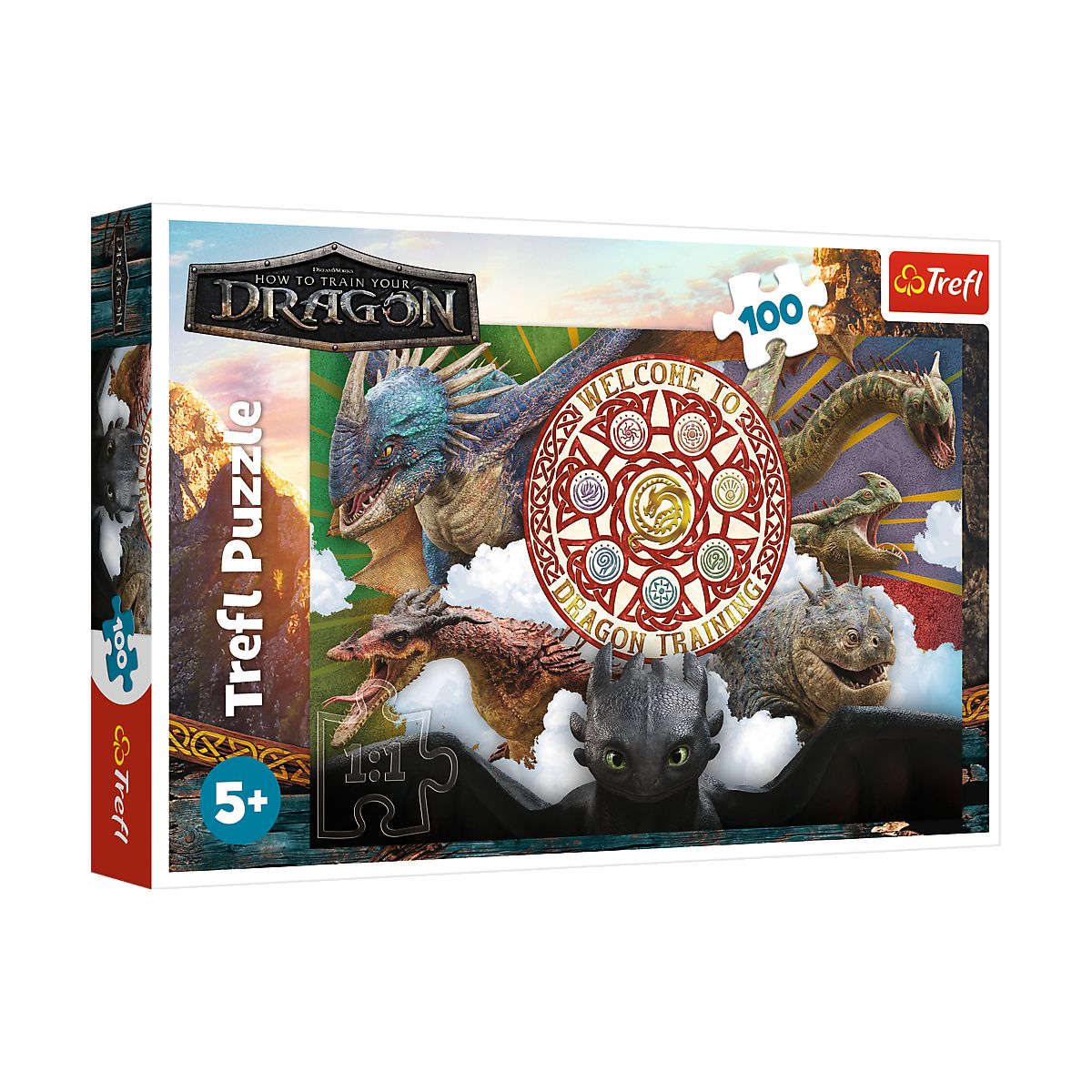 Puzzle Jak Wytresowac Smoka Smoki w akcji 100 el. Trefl (16524)