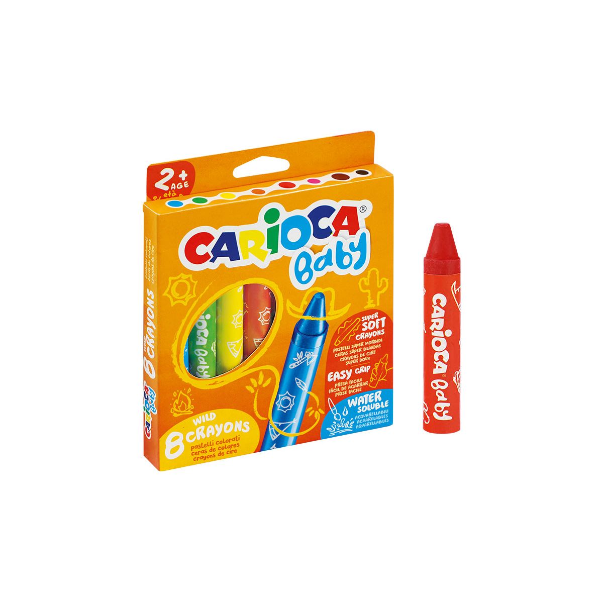 Kredki świecowe Baby 8 kol. Carioca (42892)