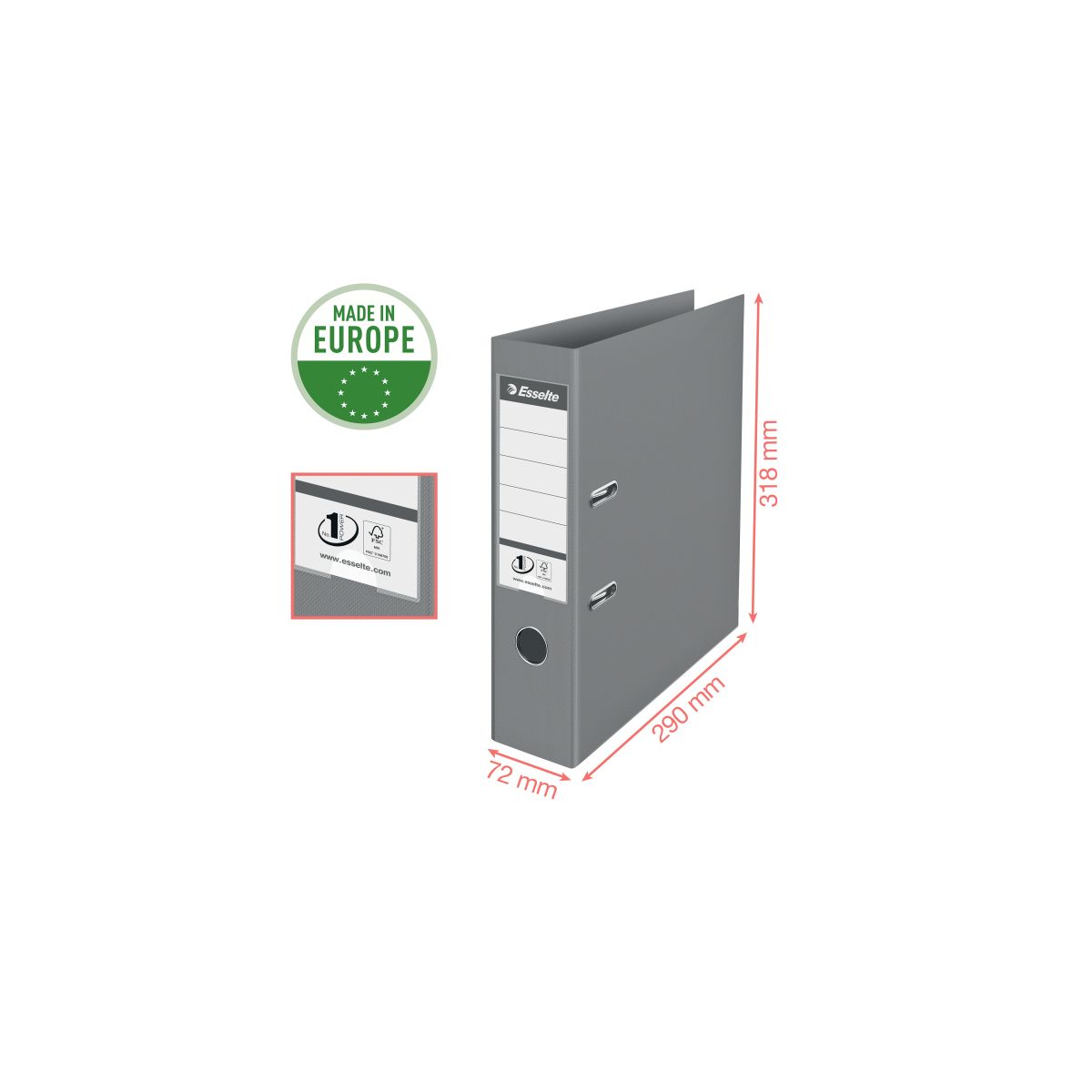 Segregator dźwigniowy No.1 Colour Breeze A4 75mm zielony Esselte (626505)