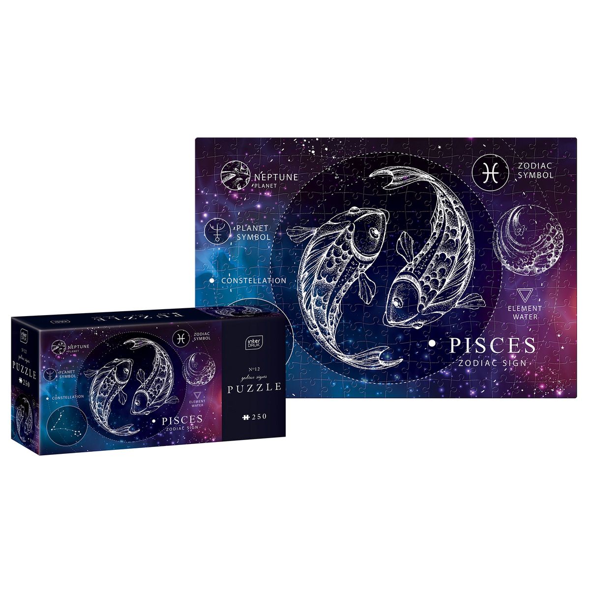 Puzzle Interdruk ZODIAC SIGNS 12 PISCES 5902277341983 250 el. (250 el)