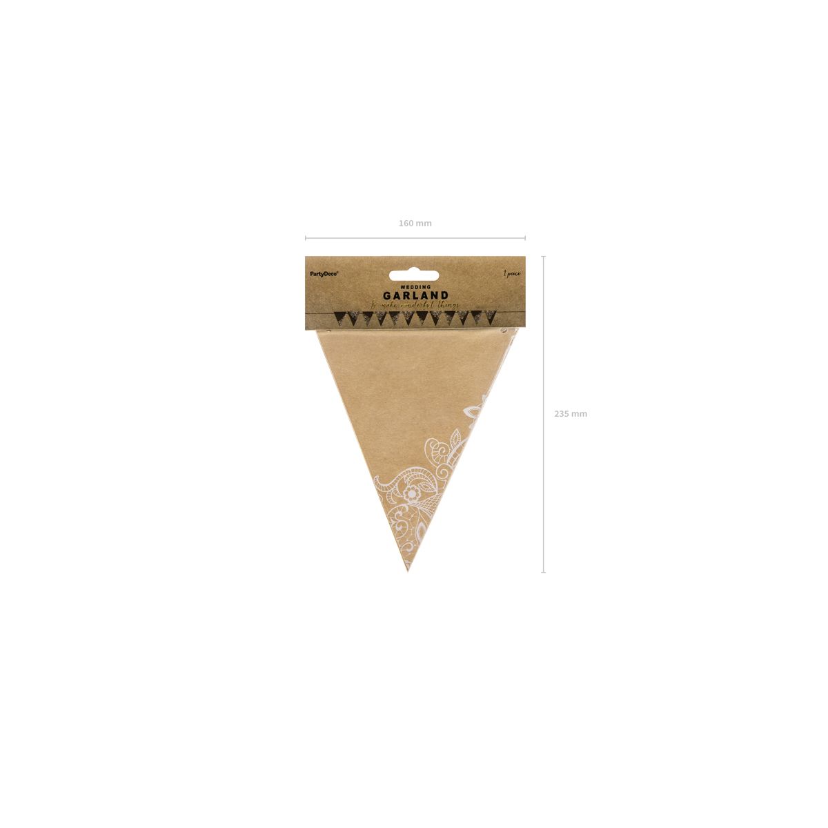 Girlanda Partydeco Flagietki, kraft, 2,1 m (FLG17)