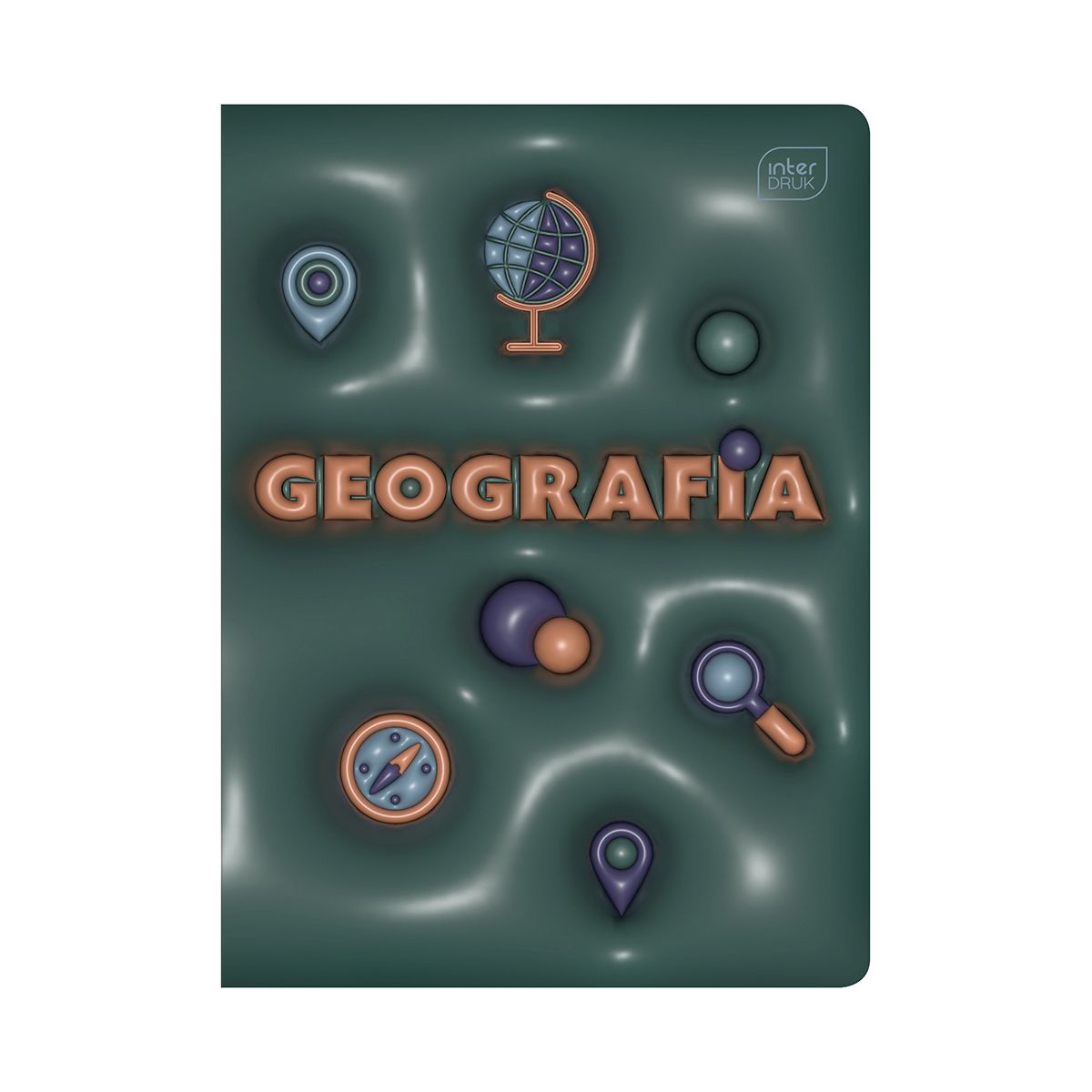 Zeszyt tematyczny HYBRID GEOGRAFIA A5 60k. 70g krata Interdruk (+pigułka wiedzy)