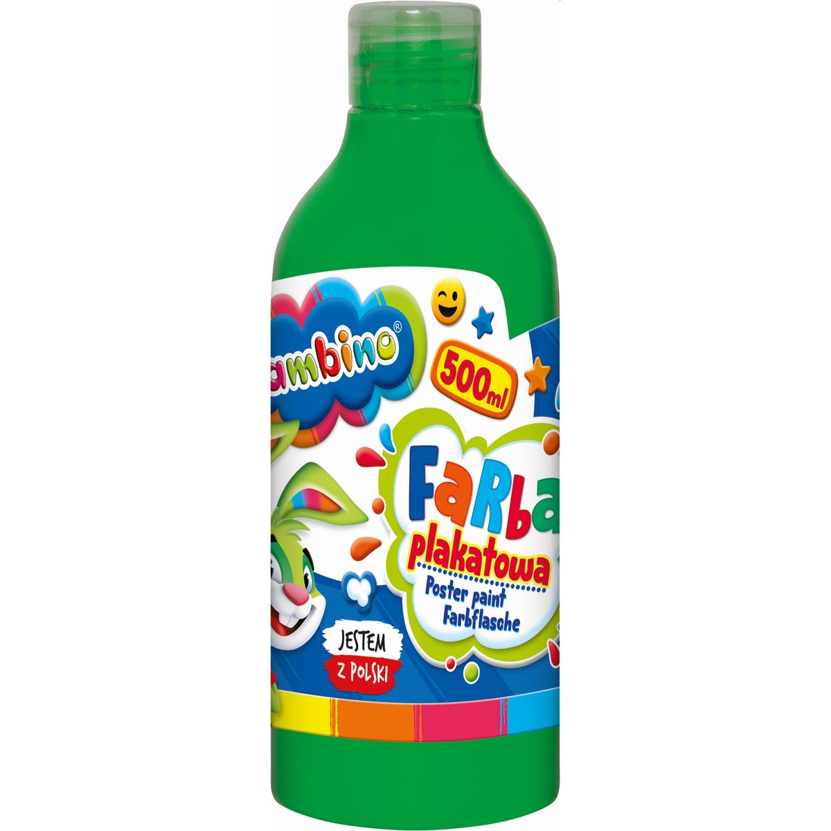 Farby plakatowe Bambino Bambino w butelce 500 ml kolor: zielona 500ml 1 kolor. (zielona)