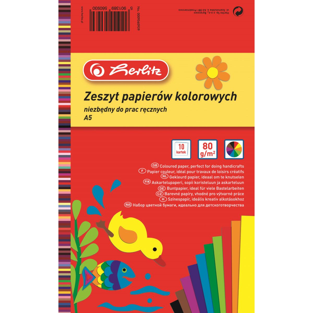 Zeszyt papierów kolorowych Herlitz 9583709 A4 (300023128)