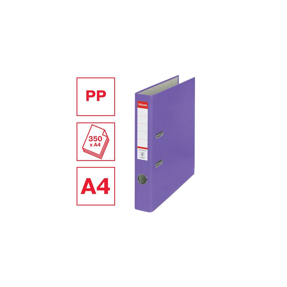 Segregator dźwigniowy Esselte Ekonomiczny A4 50mm fioletowy (81174)