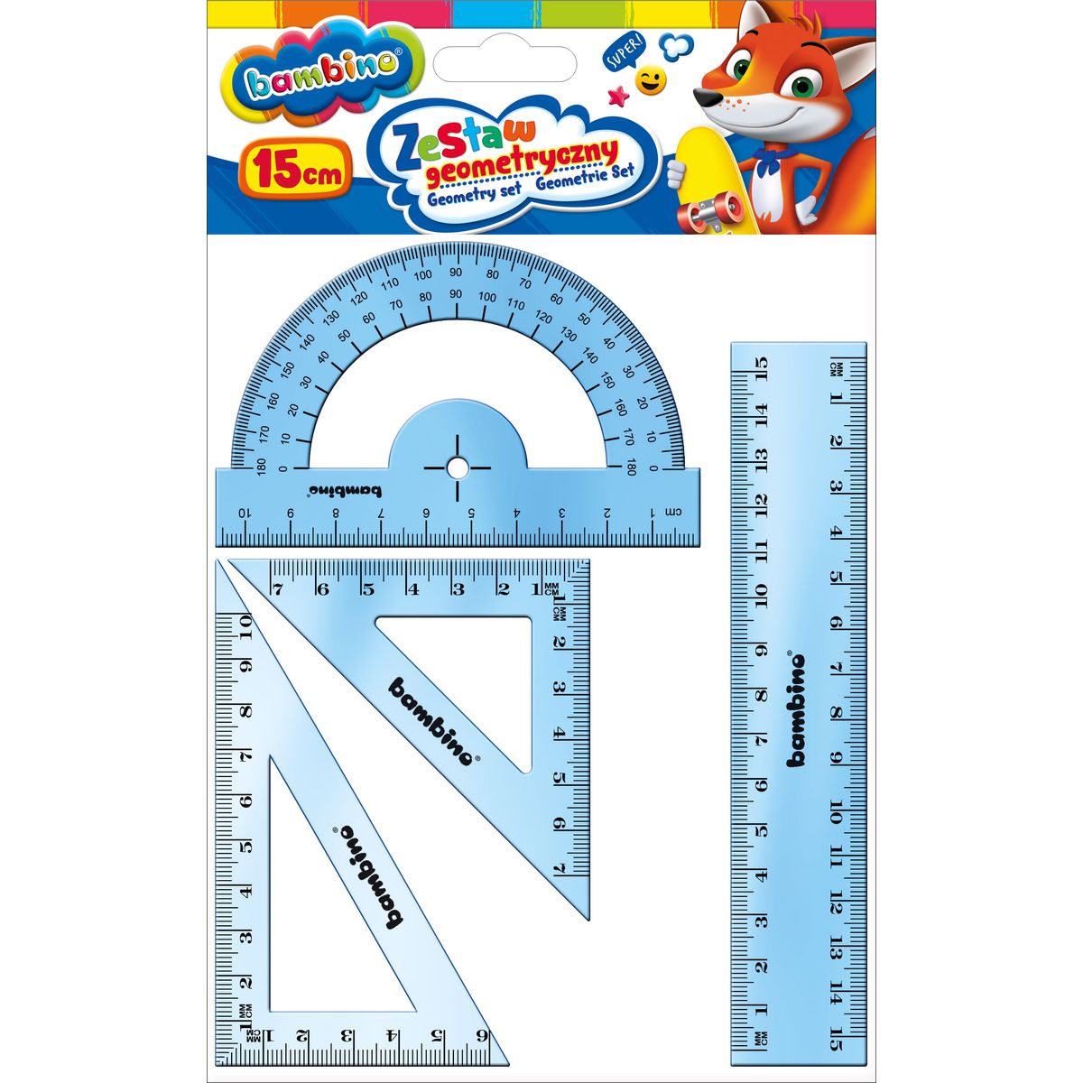 Komplet geometryczny 4 elemety, 15cm 4 el. Bambino