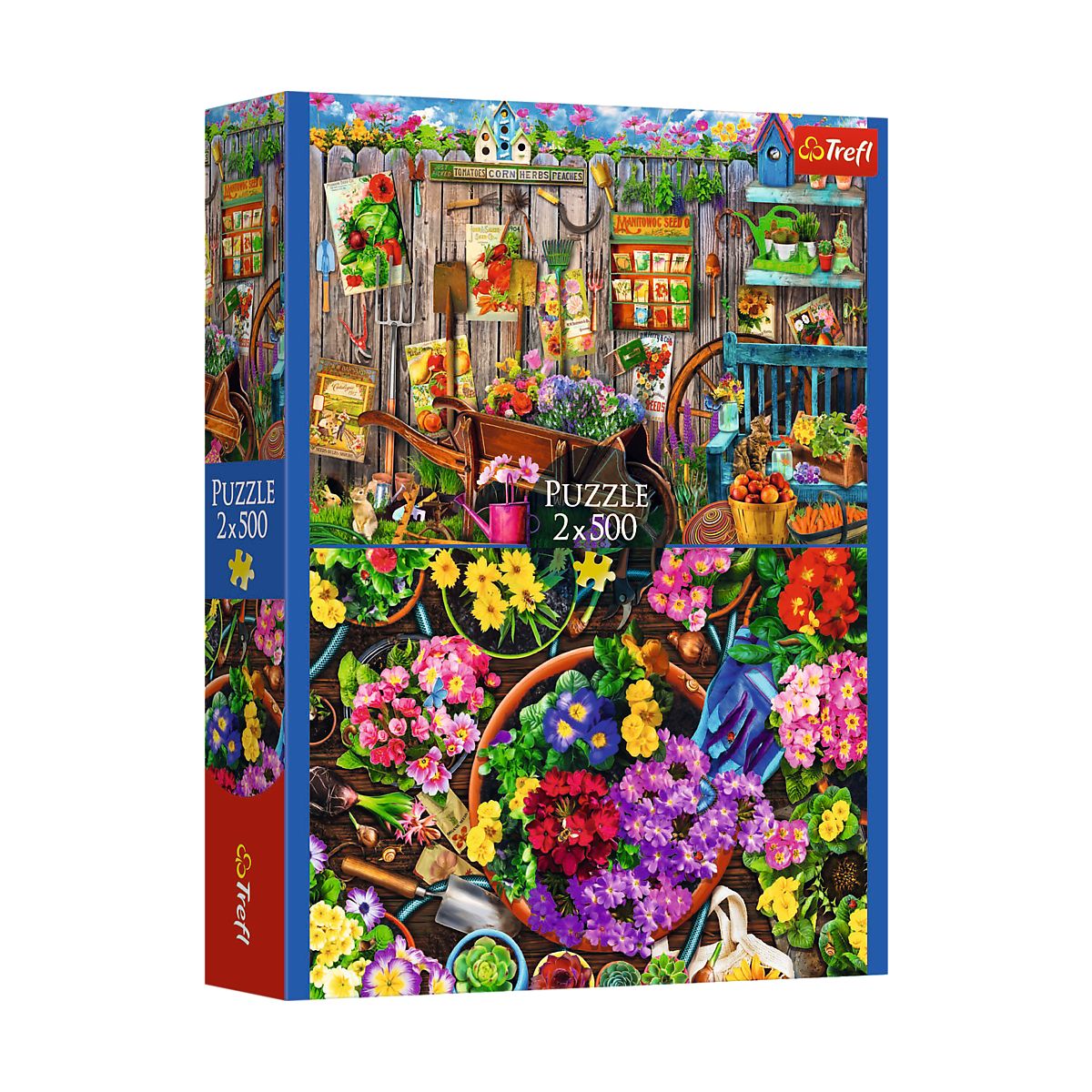 Puzzle Prace w ogrodzie 2x500 el. Trefl (37529)