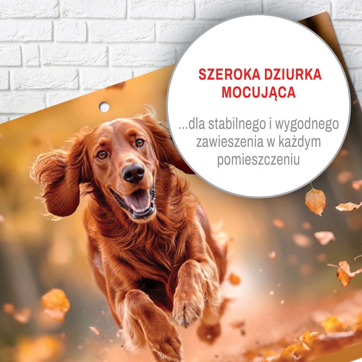 Kalendarz ścienny (401000) k:2915-377 PIES A5 210mm x 450mm Press