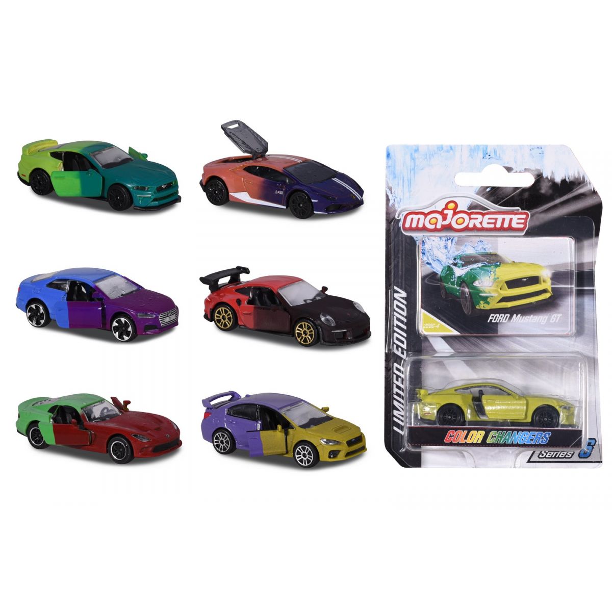 Samochód Majorette Audi S5 zmieniające kolor 7 cm (2054021 04)