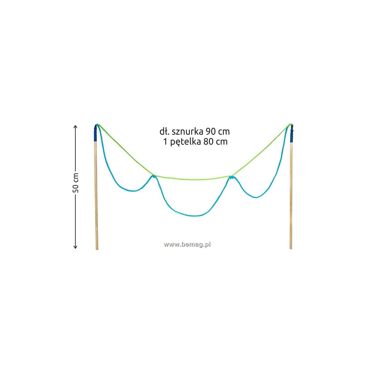 Bańki mydlane Bemag sznurek kijek do baniek 3 oczka