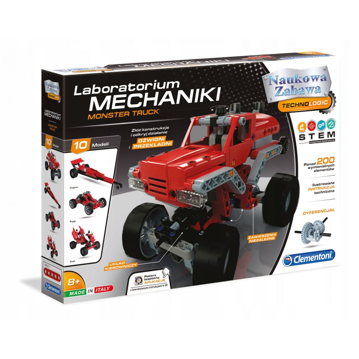 Klocki konstrukcyjne Clementoni Laboratorium Mechaniki Monster Truck (CLM50062)