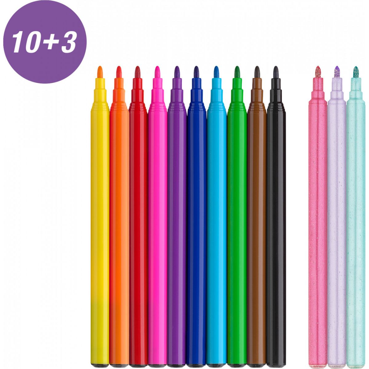 Flamaster Faber Castell Jednorożec + naklejki 10+3 kol. (554213 FC)